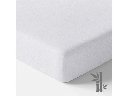 EEVI Vodotesná bambusová froté plachta 120x60 Biela