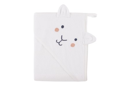 Eevi Froté osuška s kapucňou jemná 100x100cm biela