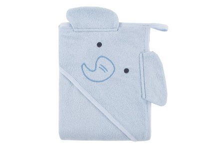 Eevi Froté osuška s kapucňou MELLOW 100x100cm modrá