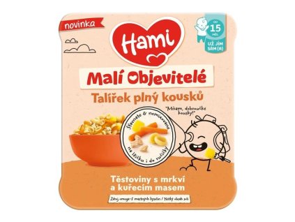 HAMI Malí objavitelia Cestoviny s mrkvou a kuracím mäsom 200g