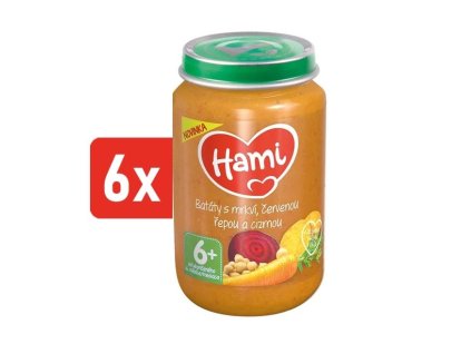HAMI zeleninový príkrm Batáty s mrkvou, červenou repou a cícerom 6x200g