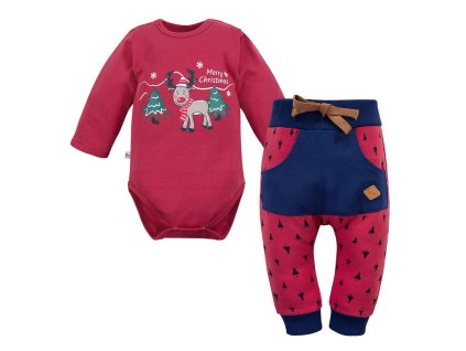 Dojčenská súprava Hi Reindeer bordó 1