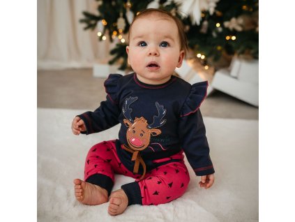 Dojčenská súprava Hi Reindeer ružová