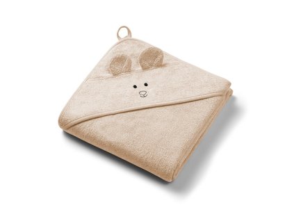 BabyOno Detská osuška s kapucňou Bambus 100x100cm béžová