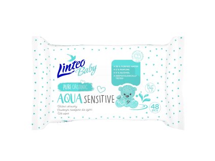 Linteo Detské vlhčené obrúsky AQUA SENSITIVE 48 ks