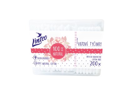 Linteo Vatové tyčinky 200 ks v dóze