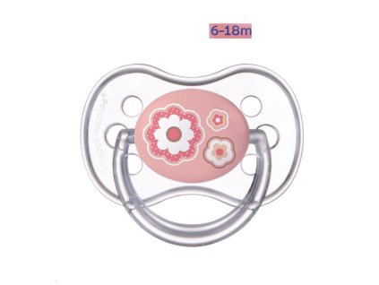 Canpol babies cumlík 6 18m silikónový symetrický NEWBORN BABY ružový