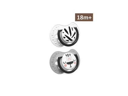 LOVI Cumlík silikónový dynamický SALT&PEPPER 18m+ (2ks)