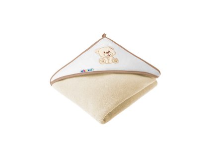 Akuku Froté uterák s kapucňou 100x100cm medvedík