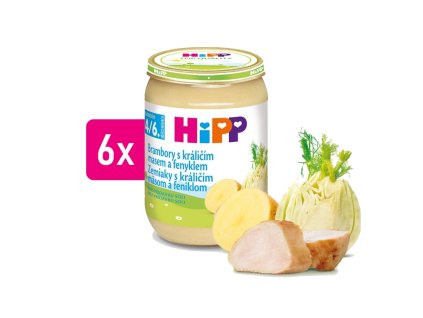 HiPP Zemiaky s králičím mäsom a feniklom 6x190g
