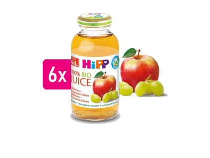 HiPP Organická jablková a hroznová šťava 6x200ml