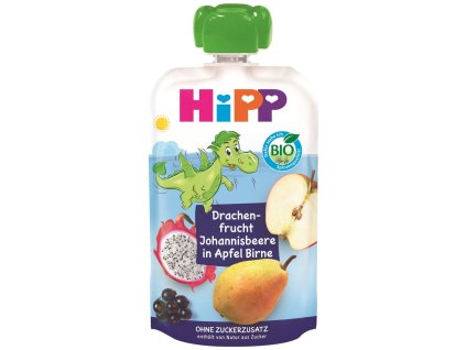 HiPP BIO Hippies Jablko-Hruška-Dračie ovocie -Čierne ríbezle 100g 1