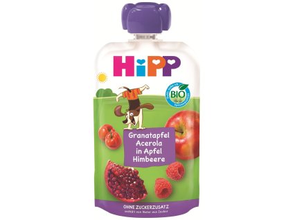HiPP BIO Jablko Maliny Granátové jablko Acerola 100g 1