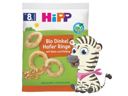 HiPP BIO Špaldovo ovsené prstienky 30g 1