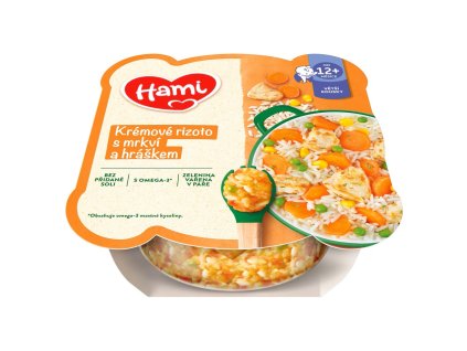 HAMI mäsovo-zeleninový tanierik Krémové rizoto s mrkvou a hráškom 230g 3