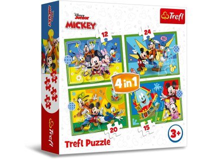 TREFL Puzzle 4v1 Mickey s priateľmi