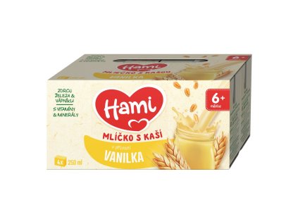 HAMI Mliečko s kašou s príchuťou vanilky 4x250ml 2