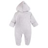 EEVI Detský velúrový overal BABY LOVE sivý 56 1