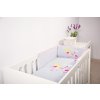EEVI Detská posteľná bielizeň FAMILY s mantinelom Grey Flamingo