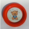 TVAR Detský tanier Medveď červený