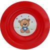 TVAR Detský hlboký tanier Medvedík červený