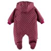 EEVI Dojčenská kombinéza s nožičkami bordó 3
