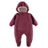 EEVI Dojčenská kombinéza s nožičkami bordová