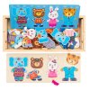Baby Mix Vkladačka puzzle v krabičke zvieratká Montessori 3