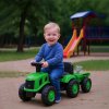 Baby Mix Detské odrážadlo Traktor s vlečkou Benny zelený 4