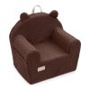 ALBERO MIO Detské kreslo COTTON MUSLIN & BOUCLE hnedé 3