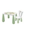 MALTEX Detská súprava LUNA stolček a stolička Lesná partia zelená