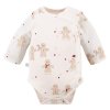 Body rozopínacie s dlhým rukávom Moje prvé Vianoce ecru