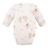 Body s dlhým rukávom na rozopínanie Moje prvé Vianoce ecru 1