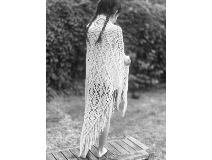 boho háčkovaný šátek