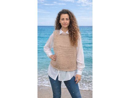 ručně pletená vesta