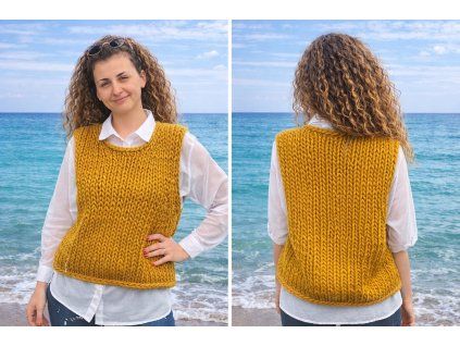 ručně pletená vesta