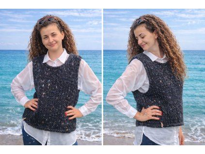 ručně pletená vesta