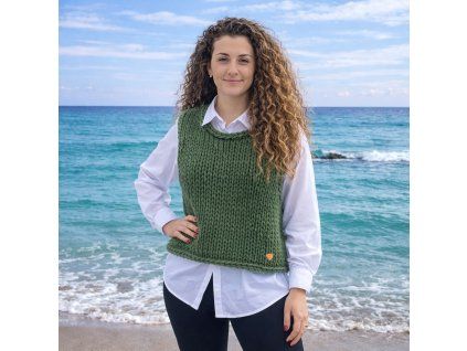 ručně pletená vesta