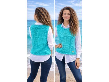 ručně pletená vesta