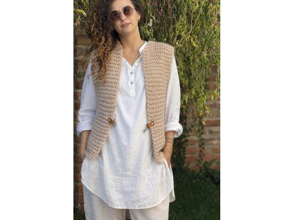 ručně pletená vesta