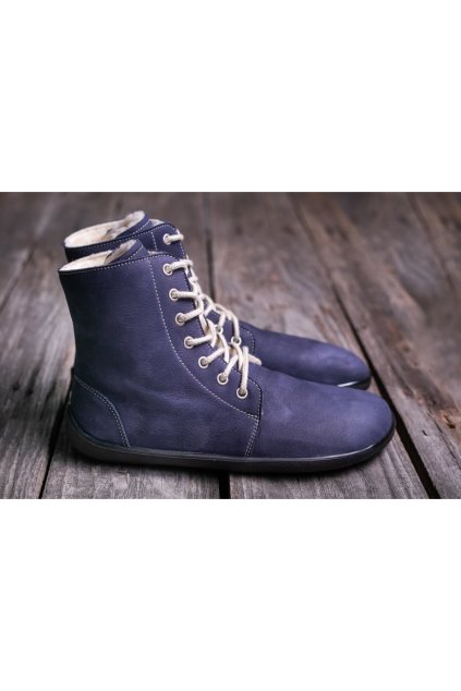 Barefoot kotnikova obuv Winter marine 1