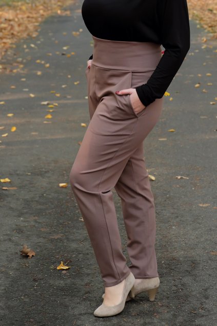 Kalhoty Ela Bellazu s rozšířeným pasem v různých barvách 10