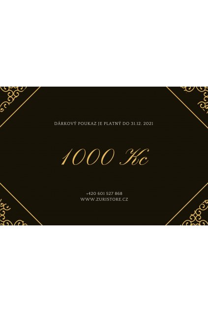 Dárkový poukaz v hodnotě 1000 Kč
