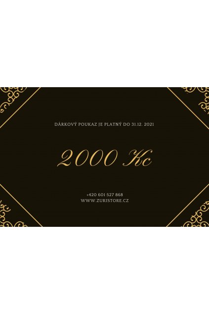 Dárkový poukaz v hodnotě 2000 Kč