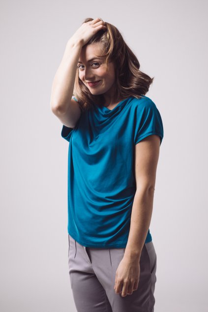 Dámská halenka Rosmarina tyrkysová 2