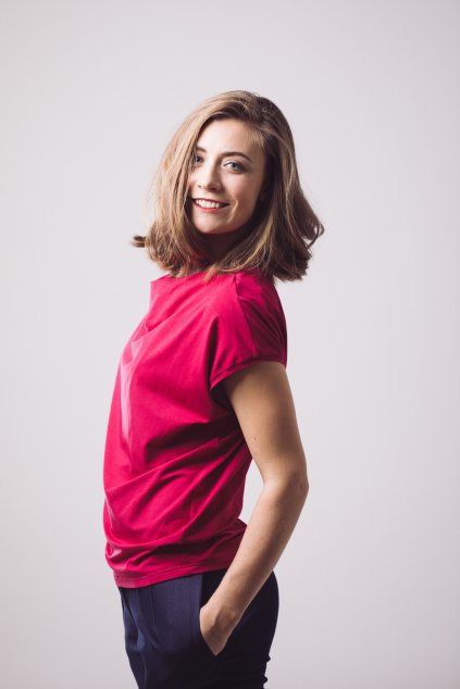 Dámská halenka Rosmarina červeno růžová 1