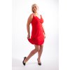 Klasické šaty Alexa ZURI s hlubokým výstřihem bez rukávů červené