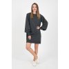 Tepláková šaty tmavě šedé