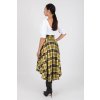 Dámská károvaná sukně žlutá 2