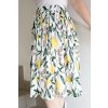 Hedvábná sukně Roma se vzorem citrónů 9